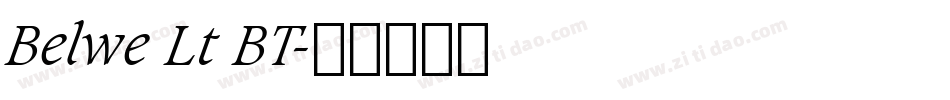 Belwe Lt BT字体转换